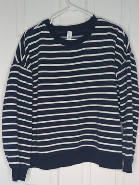 Lululemon Perfectly Oversized Fleece Crewneck Striped Pullover Medium
